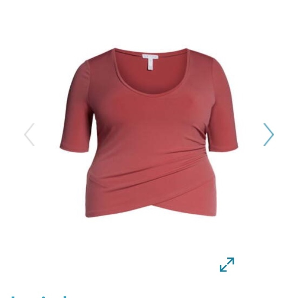 New Women’s Lieth Ruched Side Tee Sz 1x